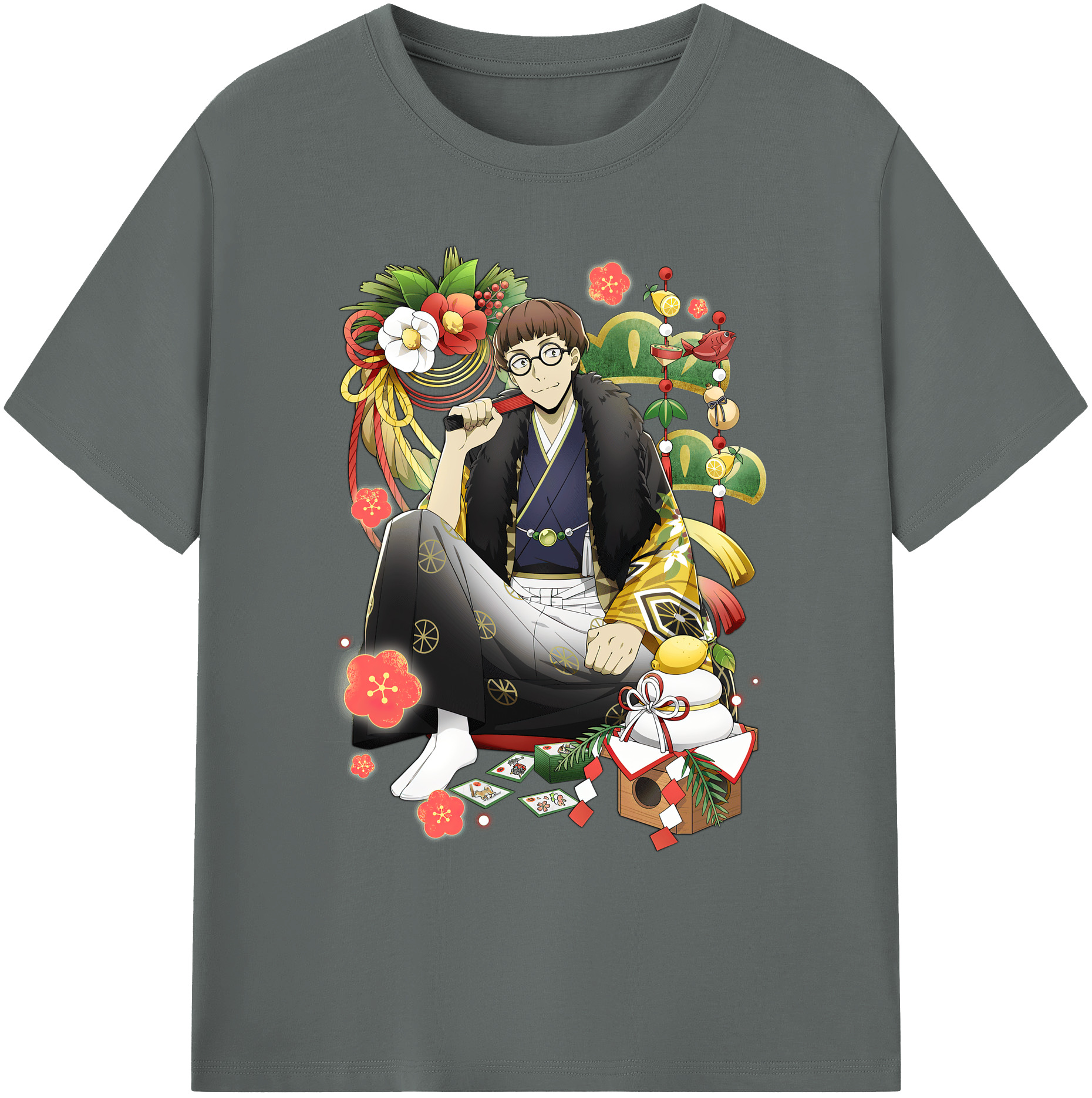 （画像用） 文豪ストレイドッグス Bungo Stray Dogs 綿100％ メンズ半袖Tシャツ｜肌触りやわらか＆通気性
